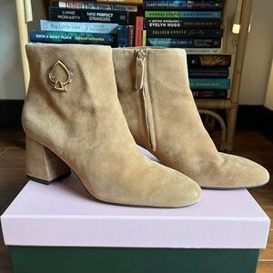 Kate Spade Brown Caramel Suede Boots Size 9.5
